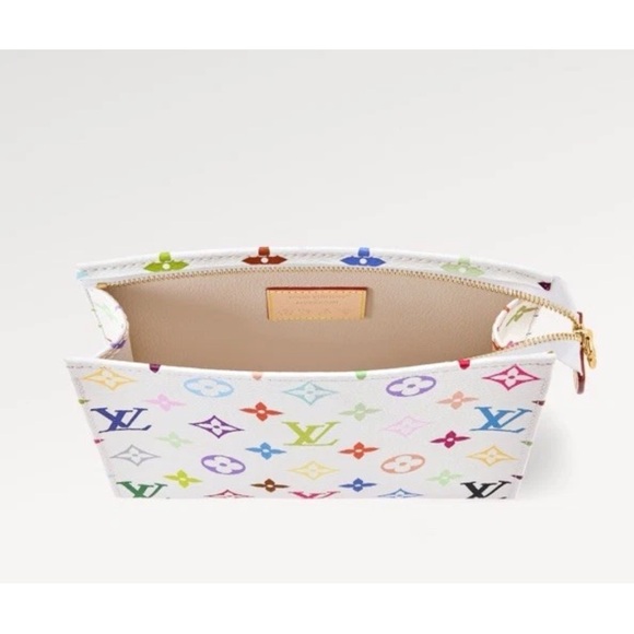 Louis Vuitton Murakami Toiletry Pouch 19 White/ Multicolor Cosmetic Bag NIB! - Picture 4 of 5